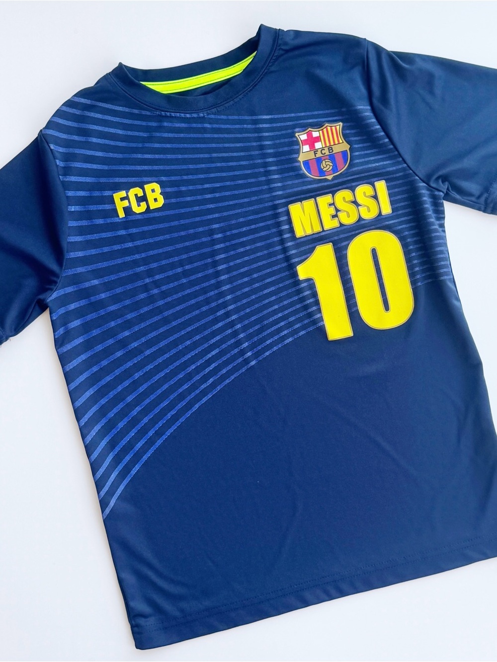 FC Barcelona Kids Navy Messi #10 Short Sleeve Tee